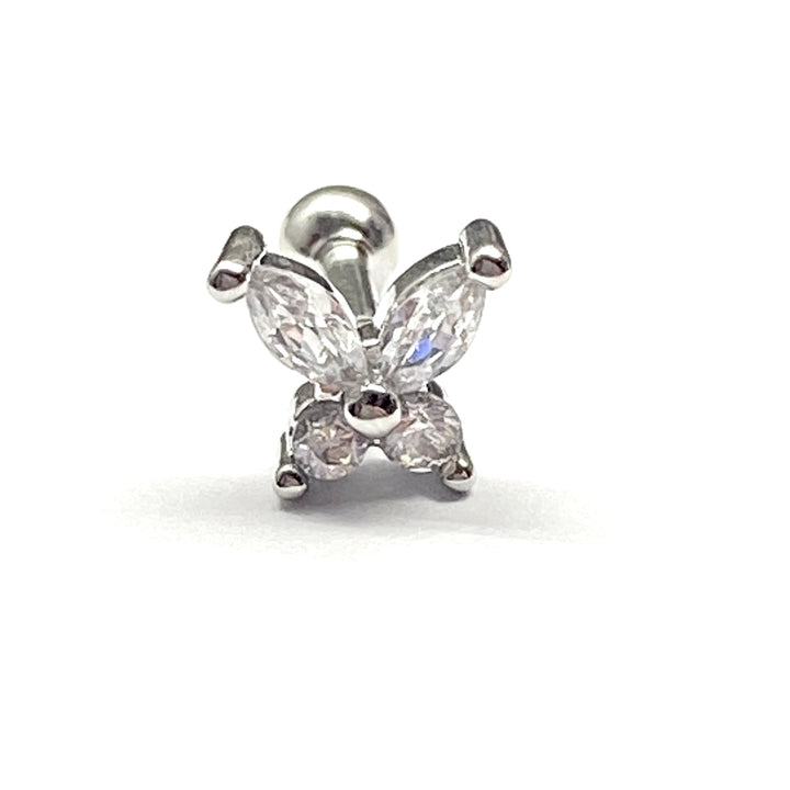 Arete Quirúrgico 🦋Mariposa Plateado| Nicola Joyería