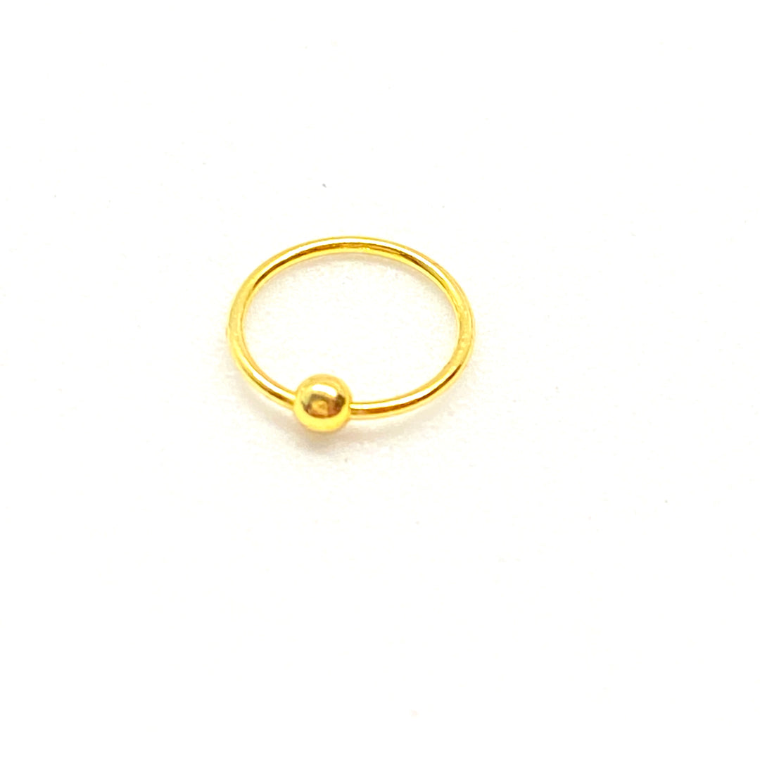 Piercing Argolla de Nariz Plata Dorado 6MM