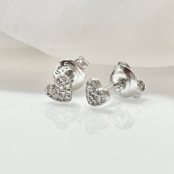 Aretes Plata ❤️Corazón Mini | Nicola Joyería 