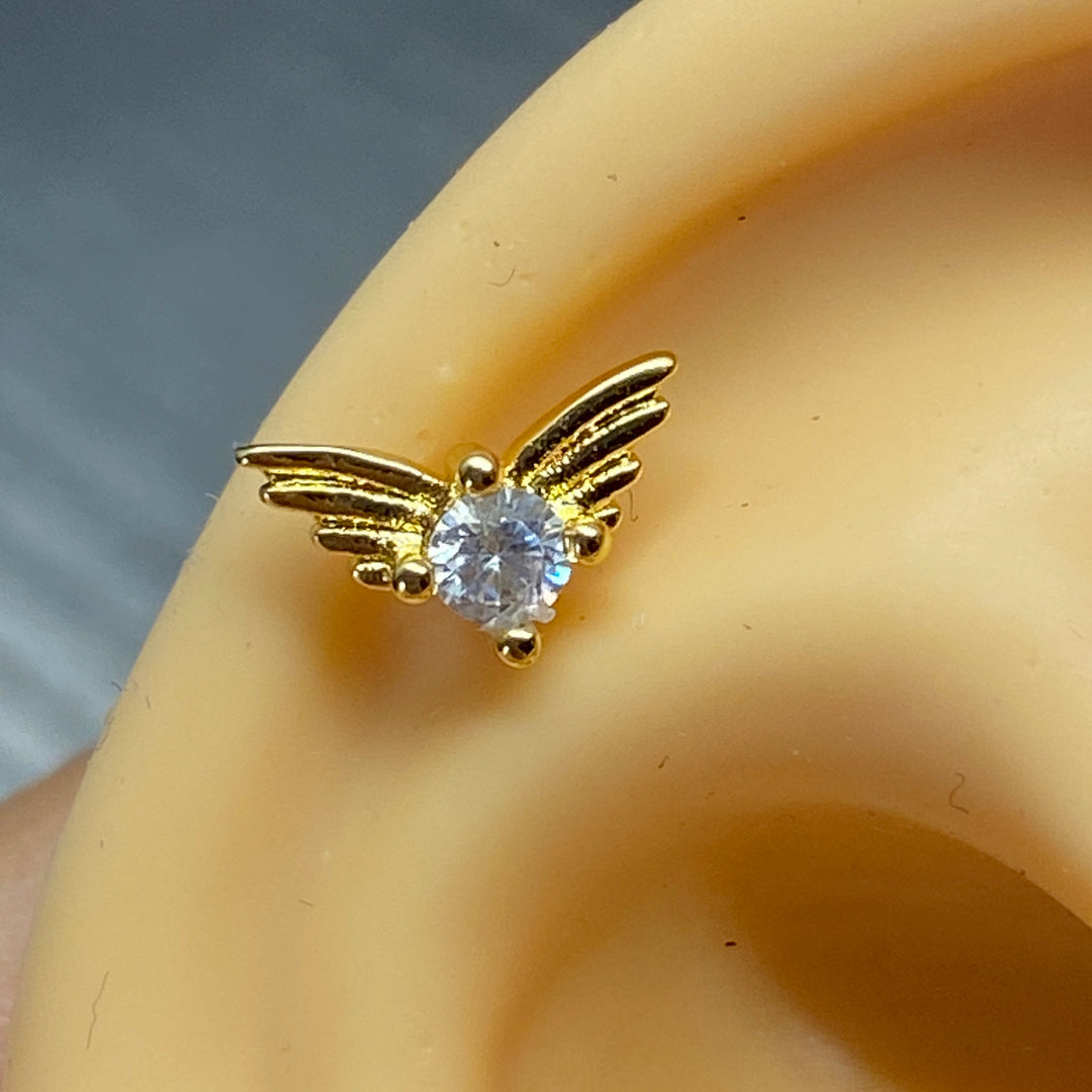 Arete Quirúrgico 🤍Ala Dorado| Nicola Joyería