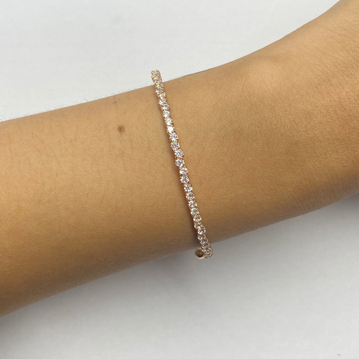 Pulsera Acero 💗 Aro Oro Rosa