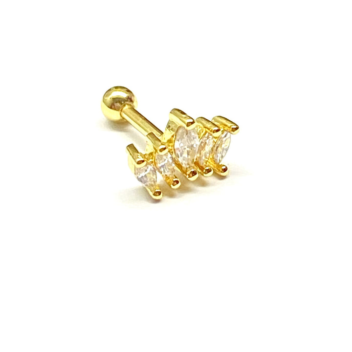 Arete Quirúrgico 🧡Circonia Dorado| Nicola Joyería