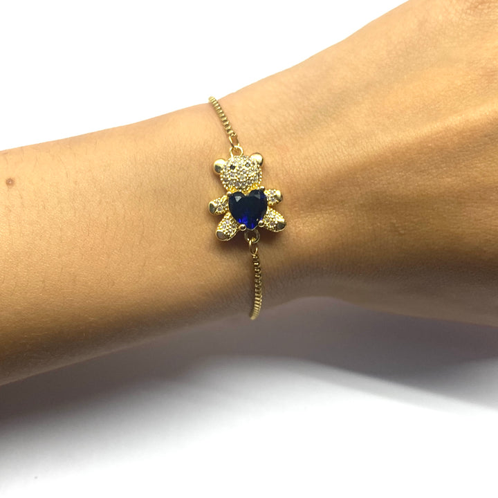 Pulsera Acero 🧸💙 Osito Azul