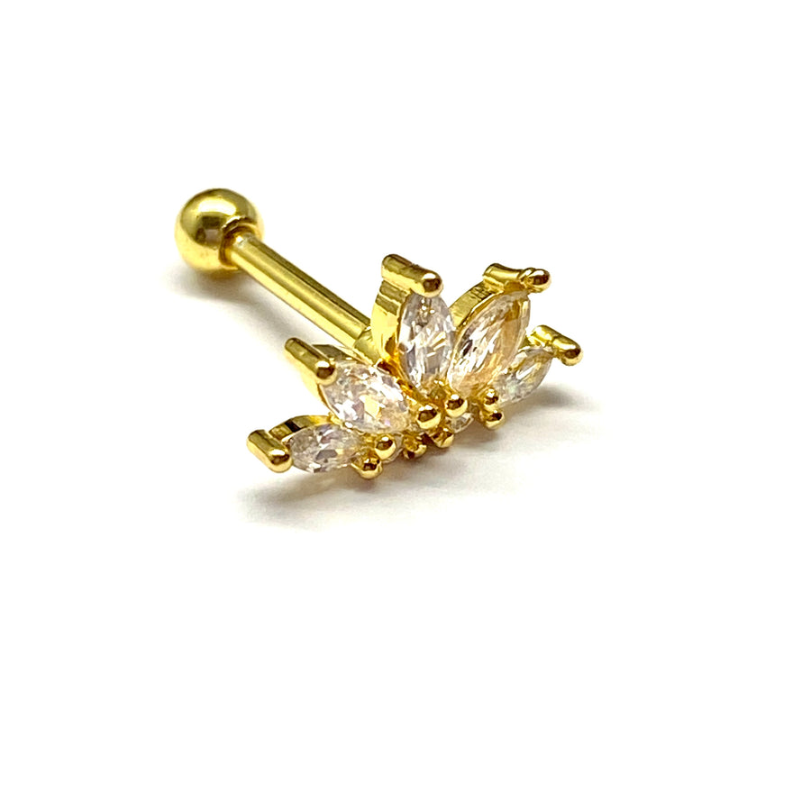 Arete Quirúrgico 🧡Circonia Dorado| Nicola Joyería