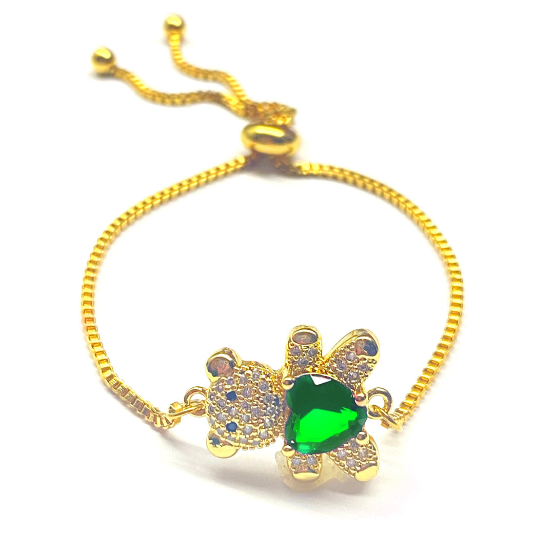 Pulsera Acero 🧸💚 Osito Verde
