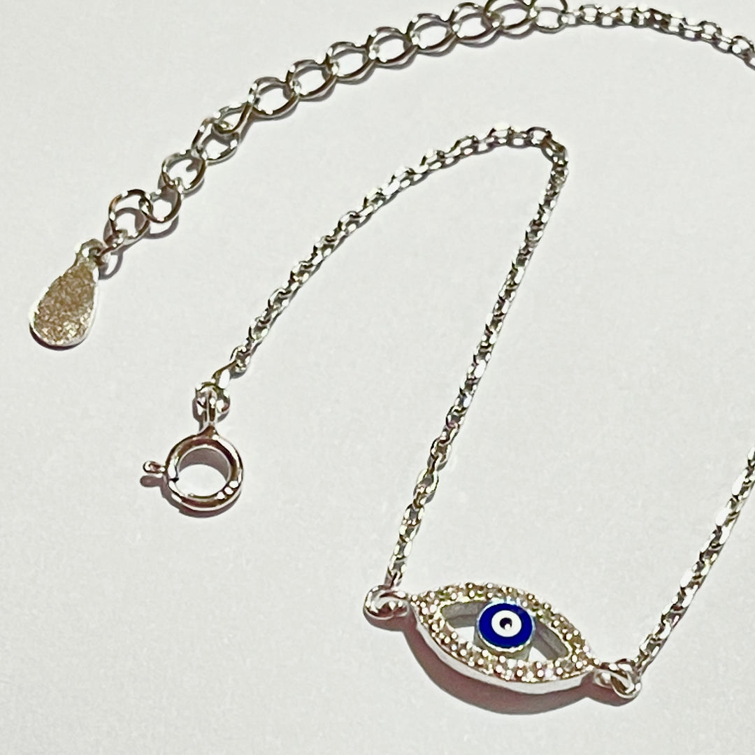 Pulsera de Plata Ojo turco | Nicola Joyería 