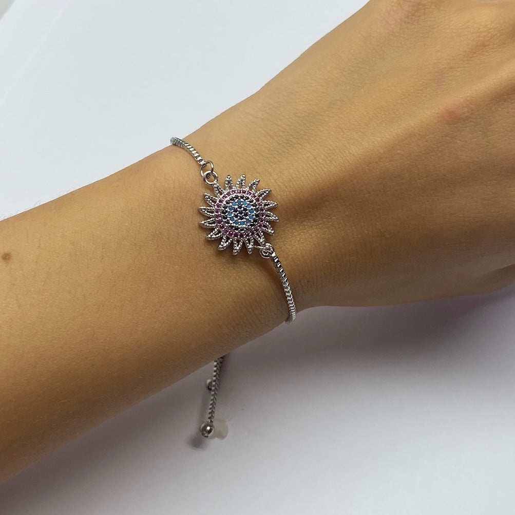 Pulsera Acero Sol 🌞 Plateado