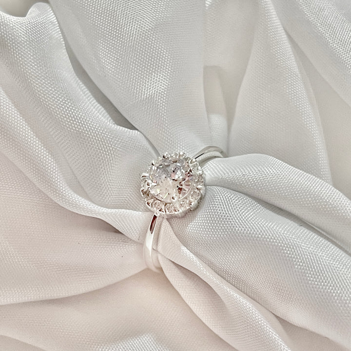 Anillo Plata Promesa Circulito Brilloso ⚪️