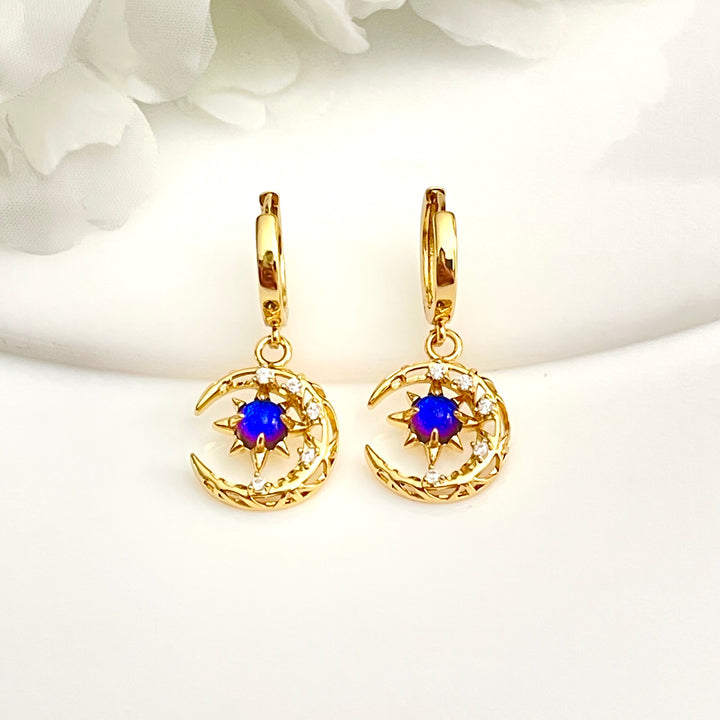 Huggies de Acero 🌙🟣Luna círculo Morado