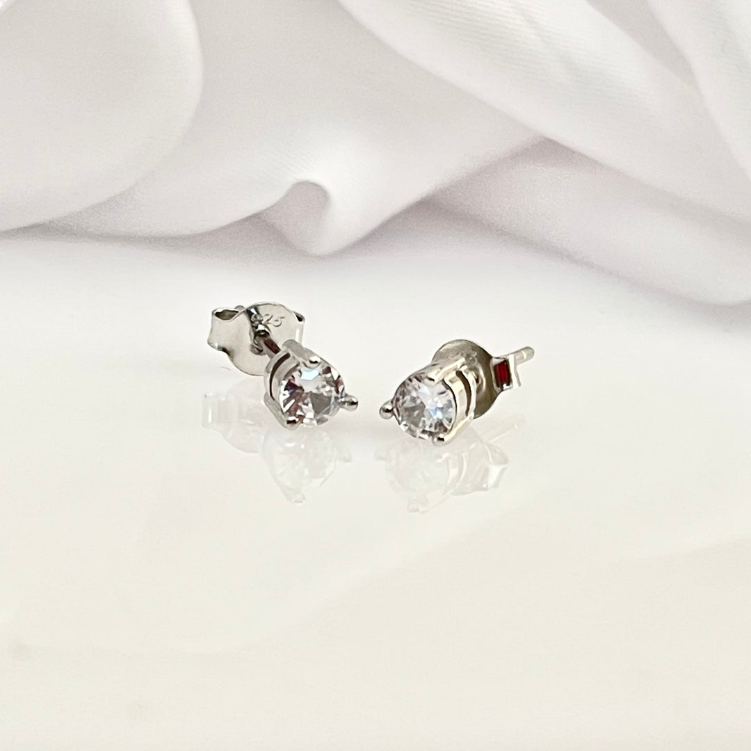 Aretes Chispa Plata Bling