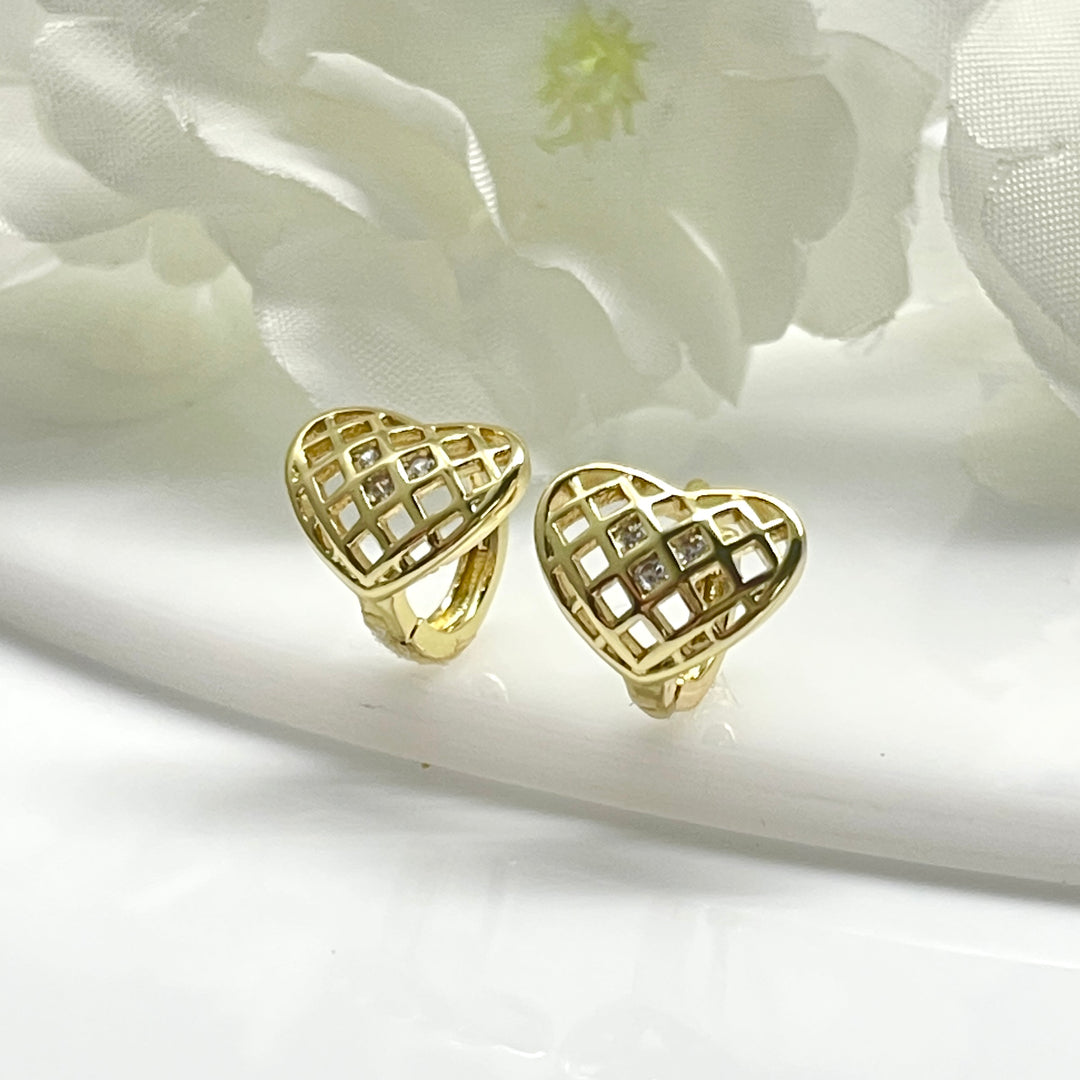 Huggies de Acero ❤️Corazón huecos | Nicola Joyería 