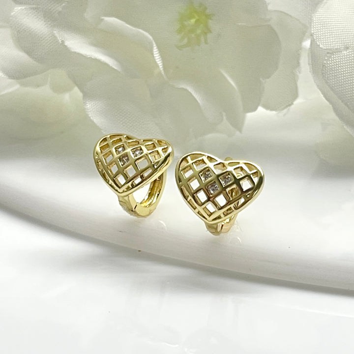 Huggies de Acero ❤️Corazón huecos | Nicola Joyería 