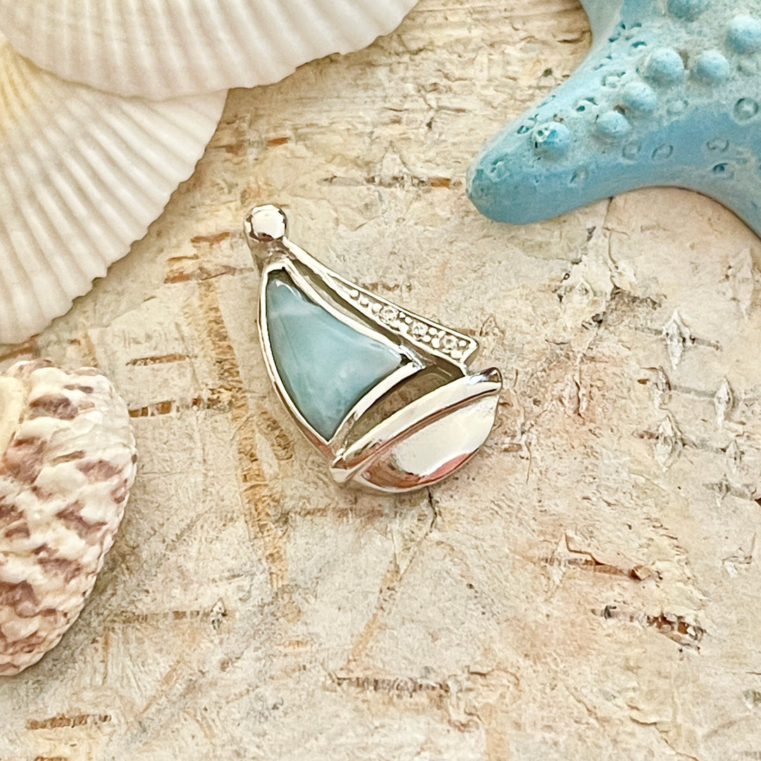 ⛵️ Velero Larimar de Plata 925 | Nicola Joyería Costa Rica 