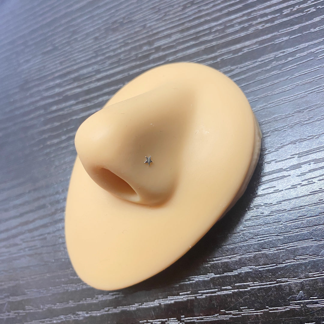 Piercing Recto de Nariz Plata Estrella
