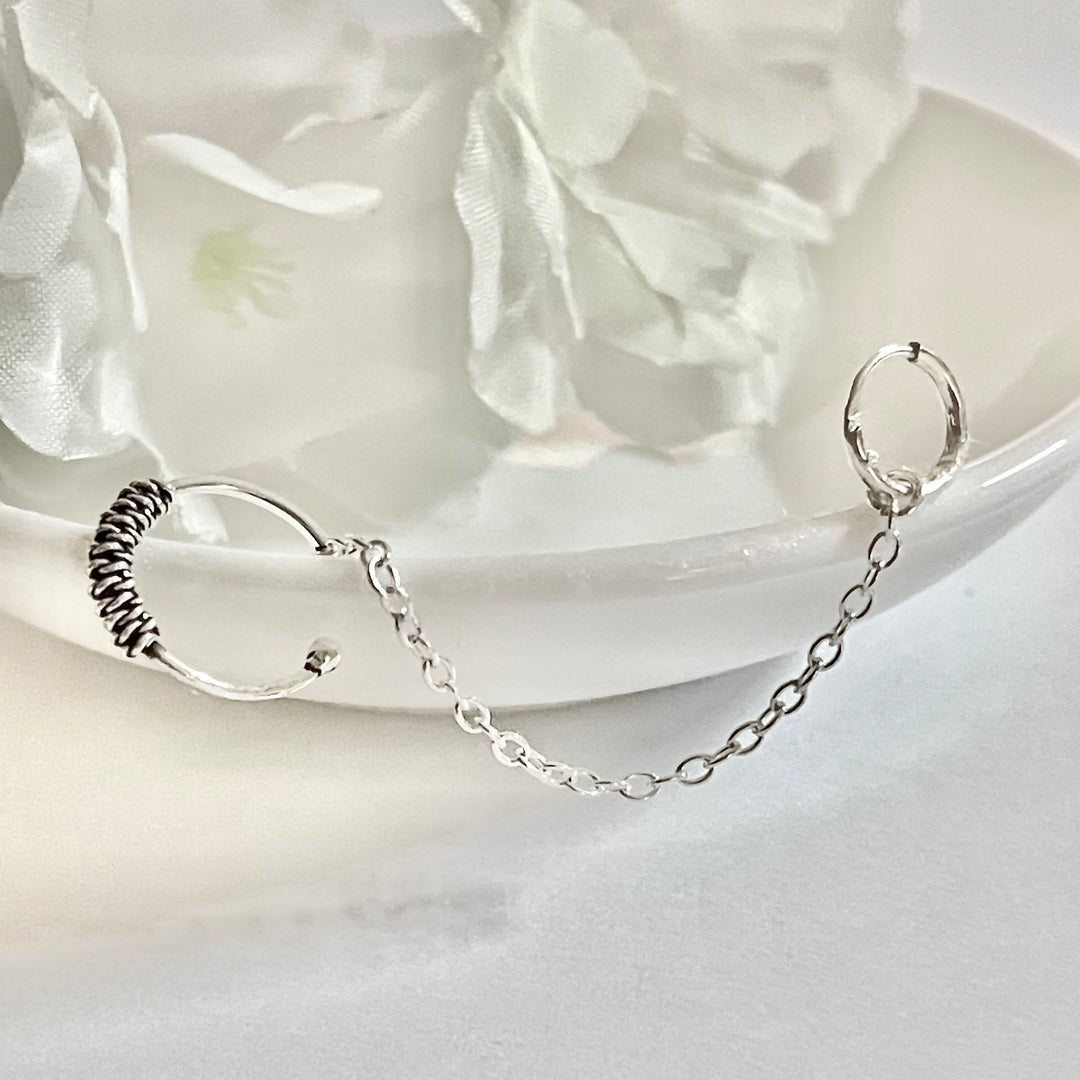 Aretes de Plata Escalador Nudo Pequeño 💐 | Nicola Joyería 