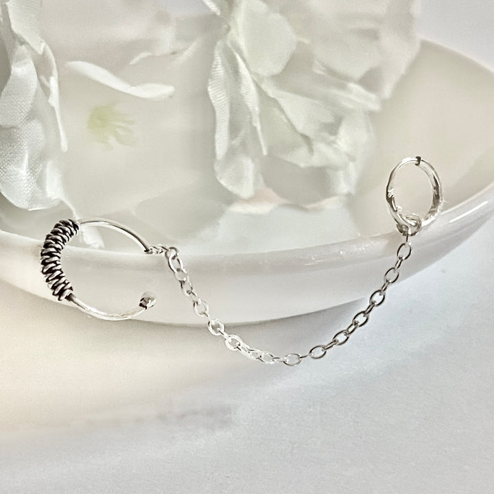 Aretes de Plata Escalador Nudo Pequeño 💐 | Nicola Joyería 