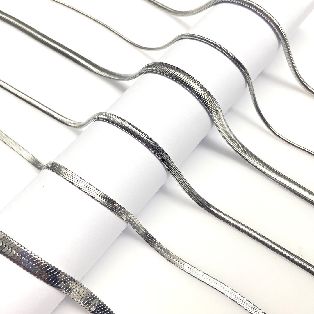 Cadena Acero 🐁 Cola Ratón 3.2MM Plateada | Nicola Joyería