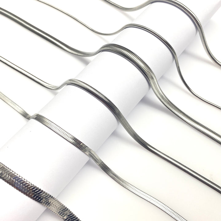 Cadena Acero 🐁 Cola Ratón 3.2MM Plateada | Nicola Joyería