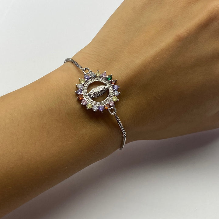 Pulsera Acero Virgen Guadalupe Plateado