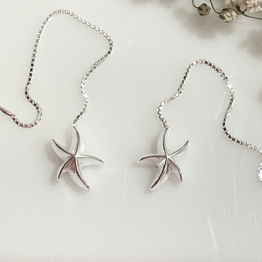 Aretes de Plata Estrella de Mar | Plata 925