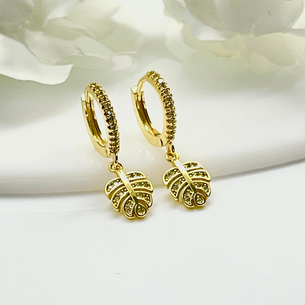 Huggies de Acero 🍃Hoja | Nicola Joyería 