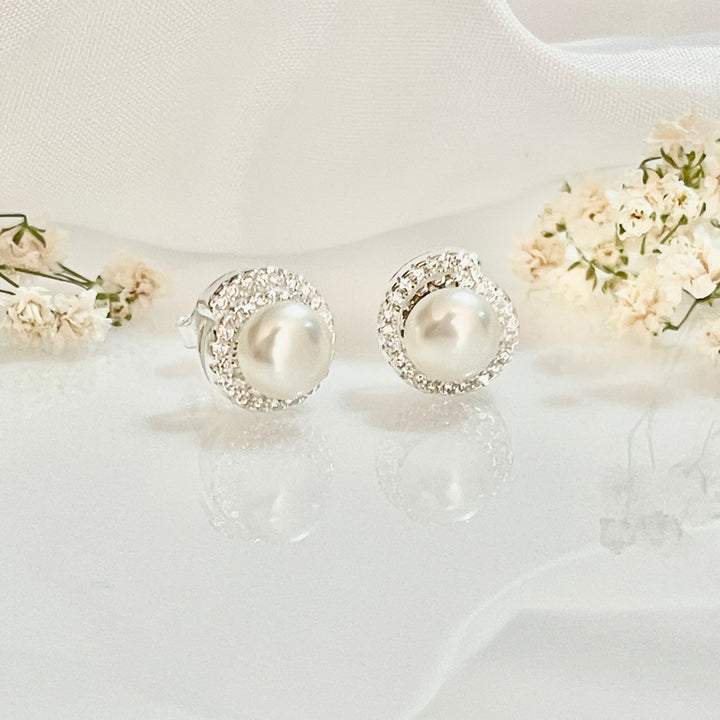 Aretes de Plata Perlas Cultivadas | Nicola Joyería