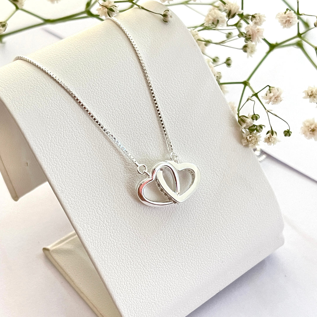 Collar Corazón Doble