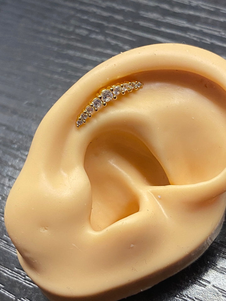 Arete Quirúrgico 🧡 Curvo Dorado