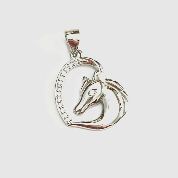 Dije Caballo 🐎 Corazón Plata 925