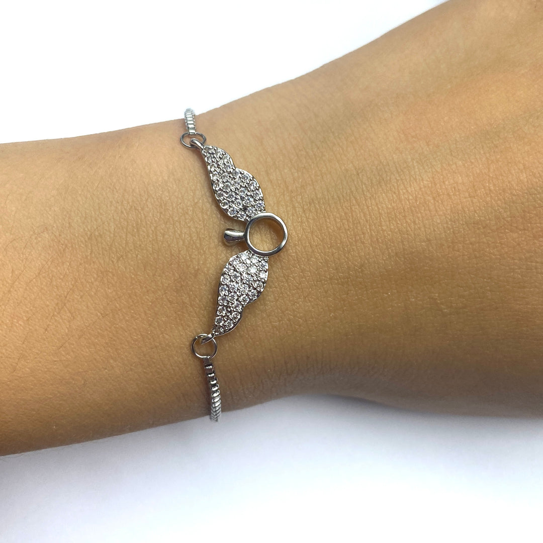 Pulsera Acero 👼🏻 Alas Plateada