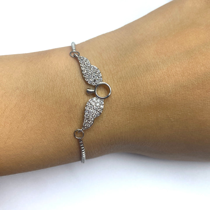 Pulsera Acero 👼🏻 Alas Plateada