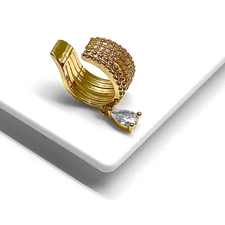 Ear Cuff de Acero Inoxidable Dorado | Nicola Joyería