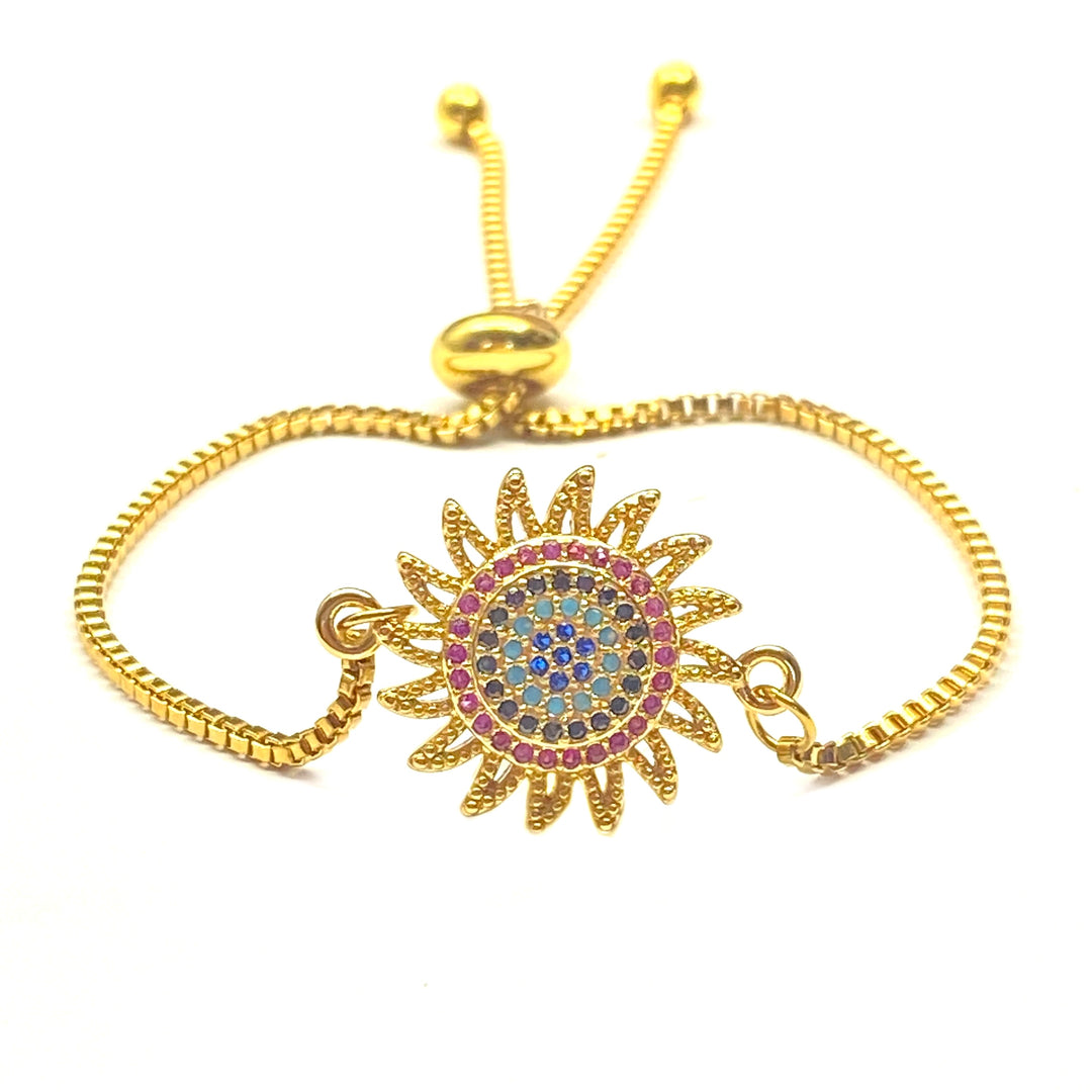Pulsera Acero Sol 🌞 Dorado