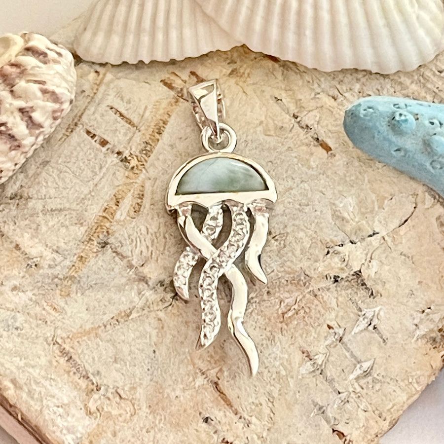 Medusa Larimar Dije de Plata 925 | Nicola Joyería CR