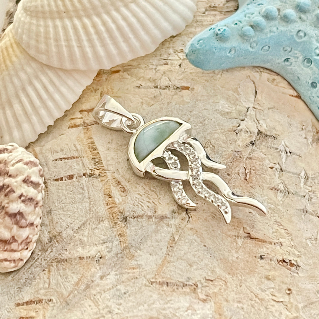 Medusa Larimar Dije de Plata 925 | Nicola Joyería CR