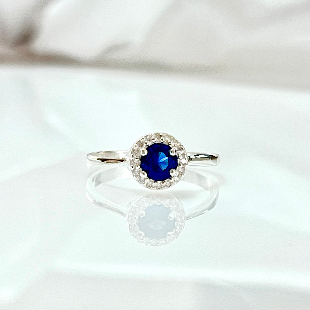 Anillo Plata Promesa Circulito Azul 🔹💙 | Nicola Joyería 