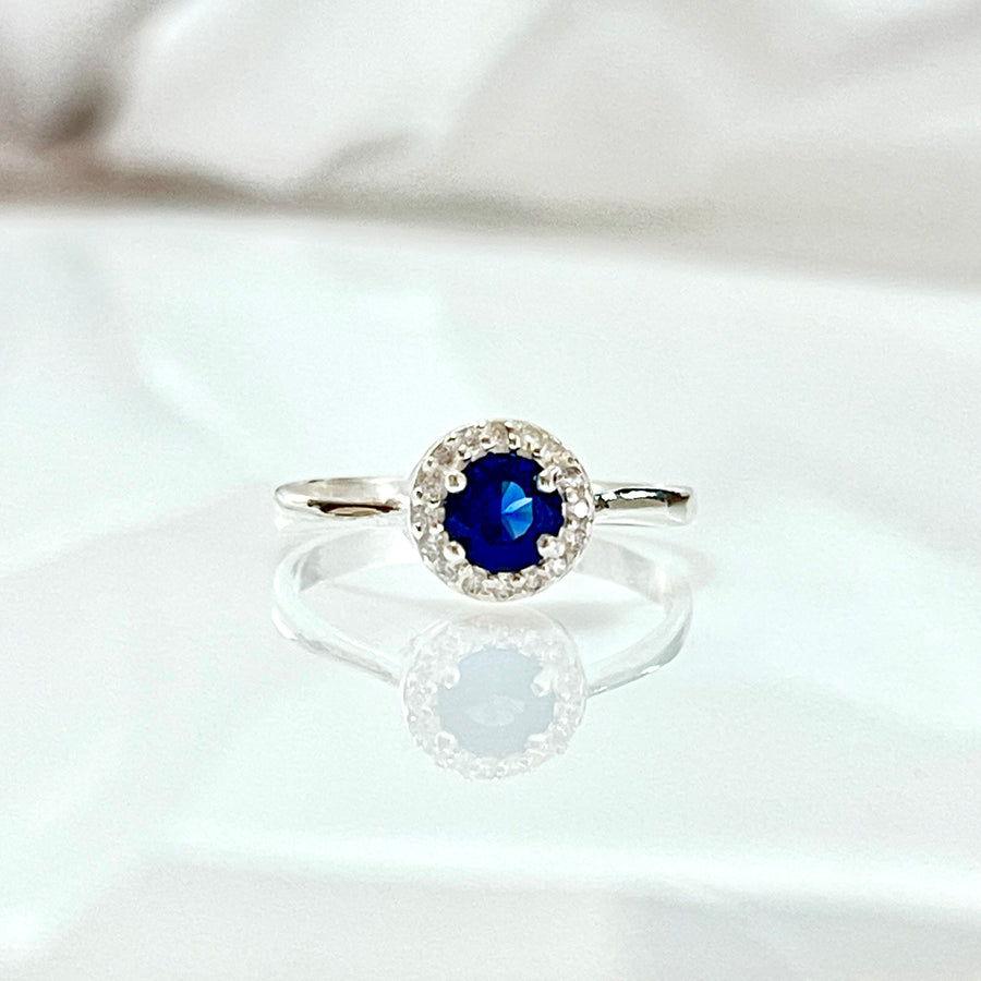 Anillo Plata Promesa Circulito Azul 🔹💙 | Nicola Joyería 