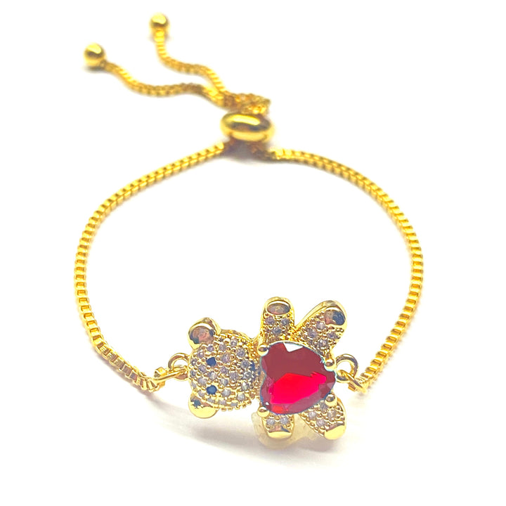 Pulsera Acero 🧸❤️ Osito Rojo