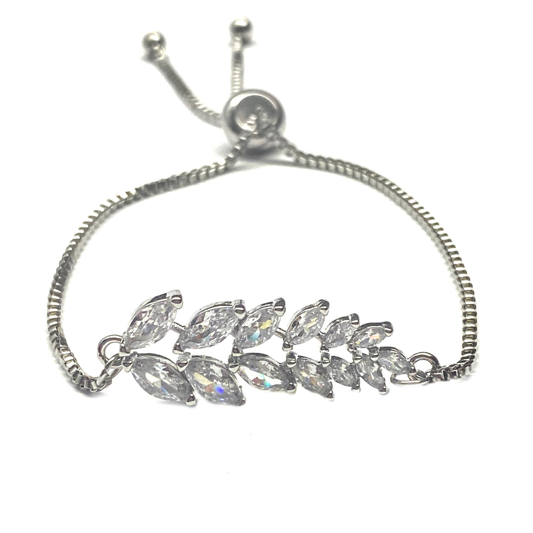 Pulsera Acero 🍃 Hojas Plateadas