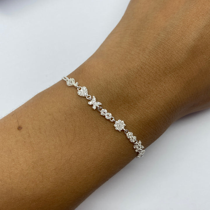 Pulsera de Plata Mariposa e Infinito | Nicola Joyería