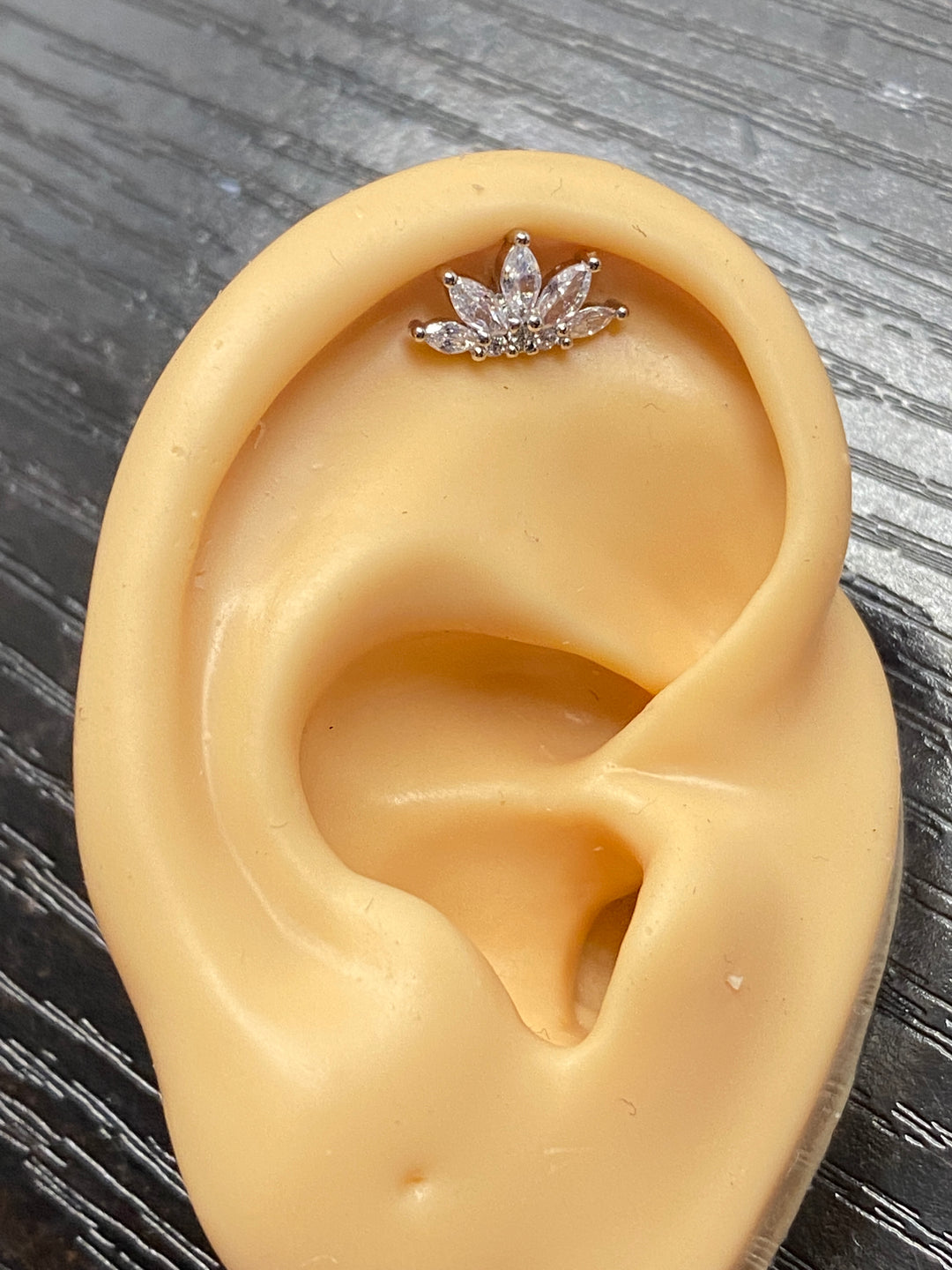 Arete Quirúrgico 💙Circonia Plateado