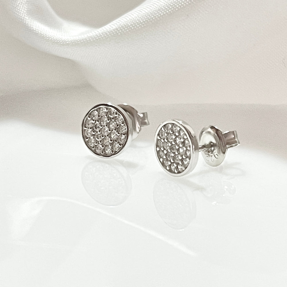 Aretes Plata 🔴Circulito Plano | Nicola Joyería 