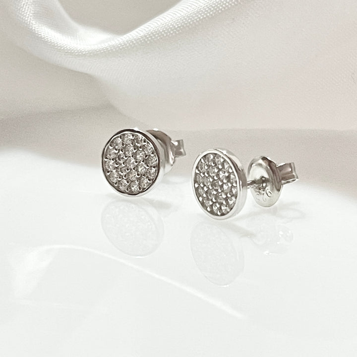 Aretes Plata 🔴Circulito Plano | Nicola Joyería 