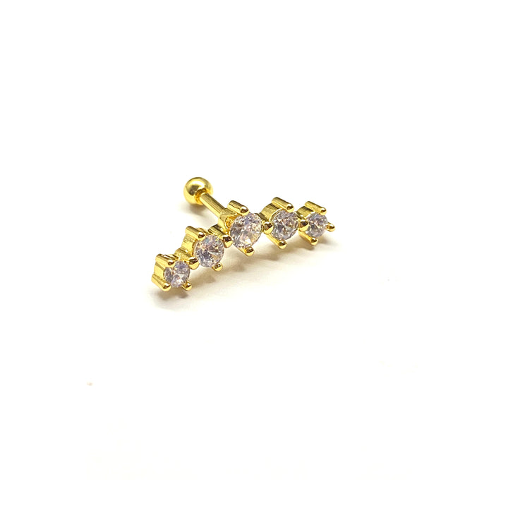 Arete Quirúrgico 🧡Circonia Dorado| Nicola Joyería