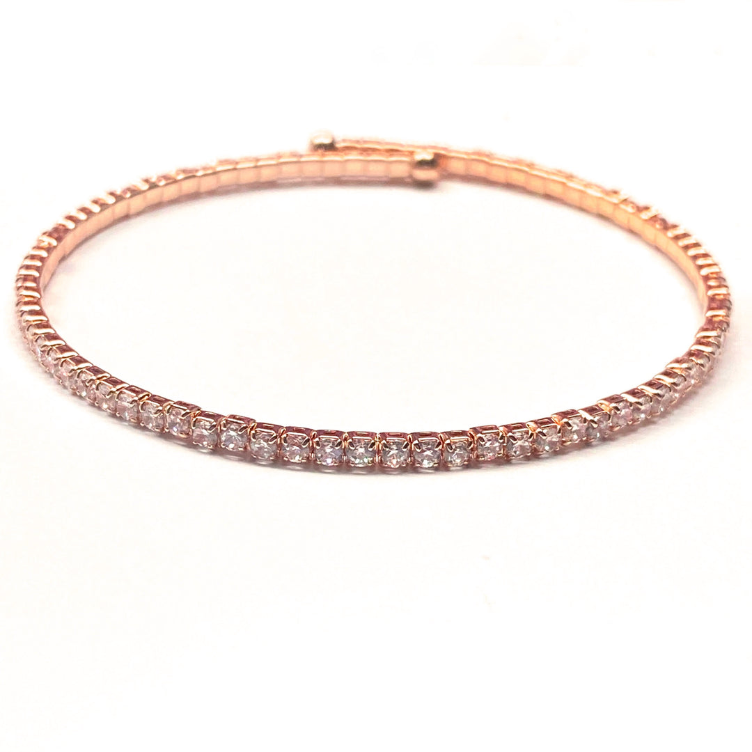 Pulsera Acero 💗 Aro Oro Rosa
