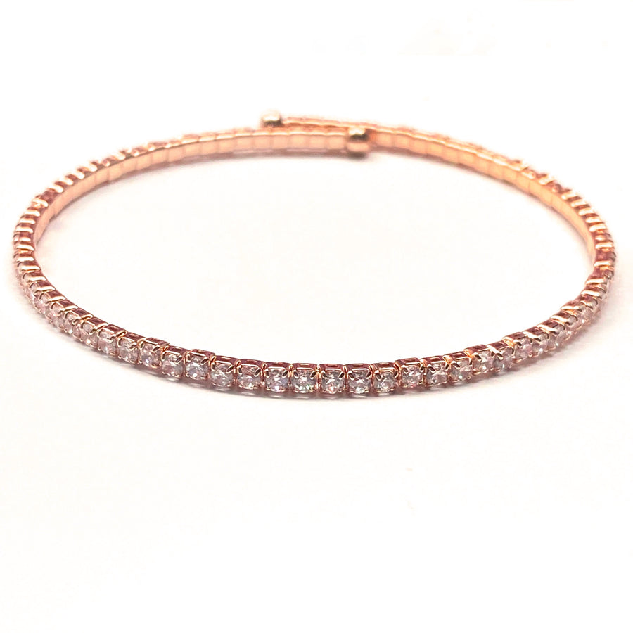 Pulsera Acero 💗 Aro Oro Rosa