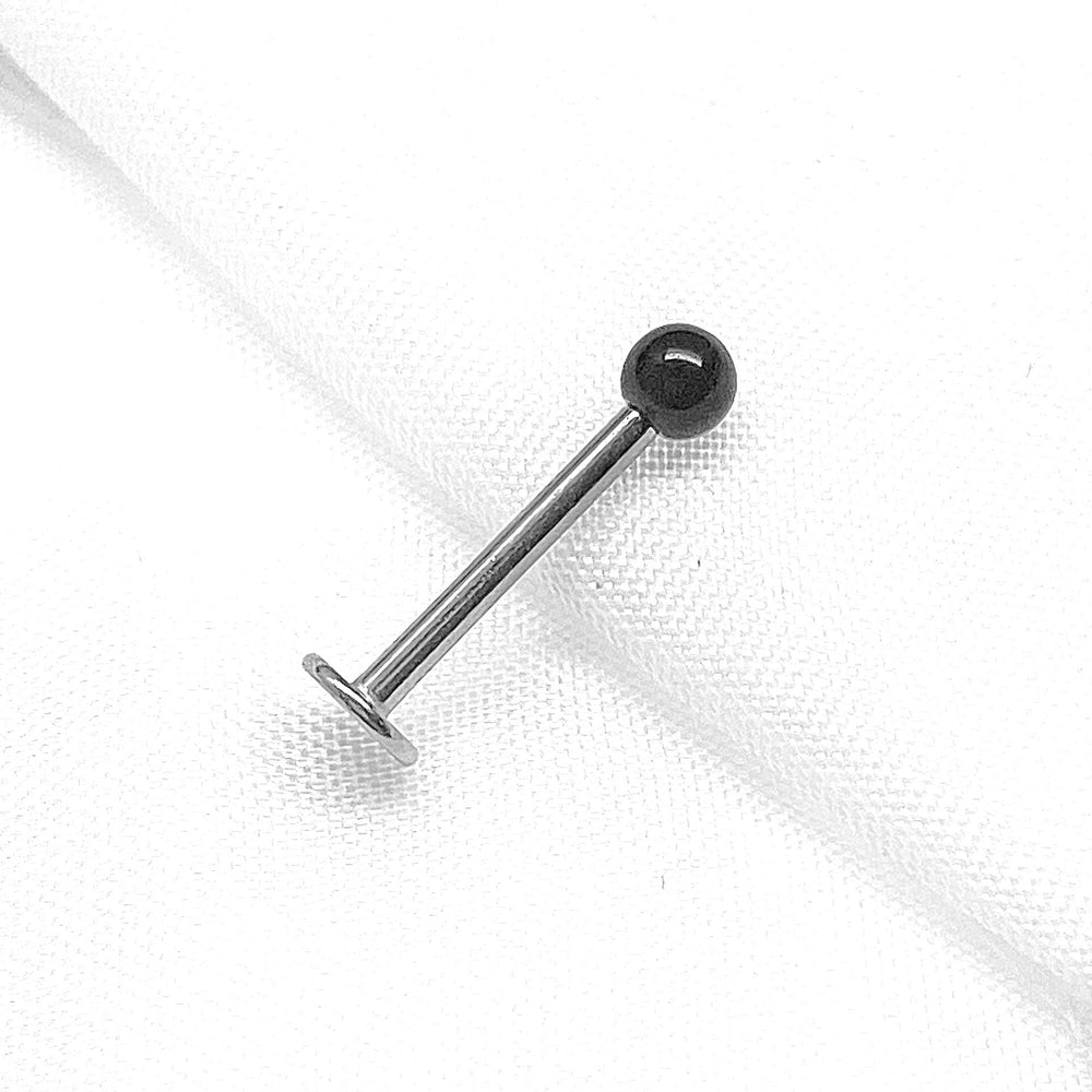 Labret Negro Bola - Nicola Joyeria