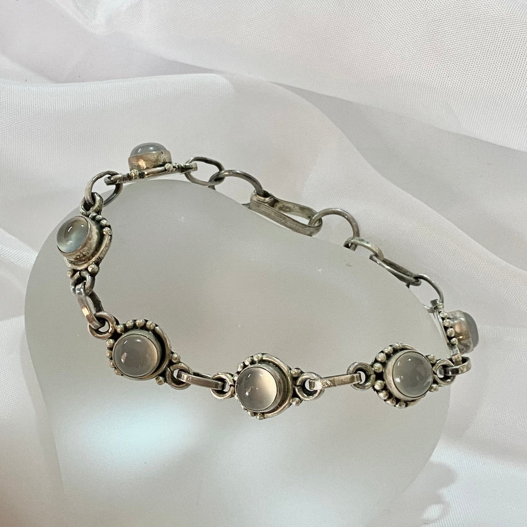 Pulsera de Plata Piedra Lunar | Plata 925 en Costa Rica